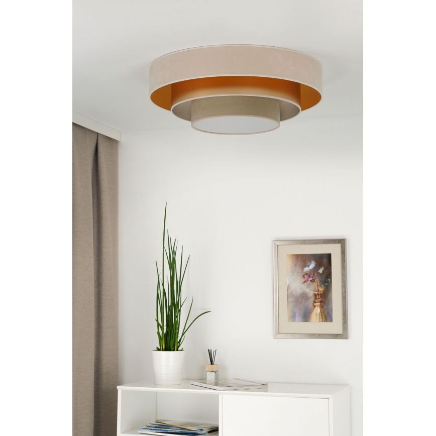 Duolla - Plafoniera LED LUNETA LED/26W/230V diametro 60 cm 4000K color crema/oro/beige