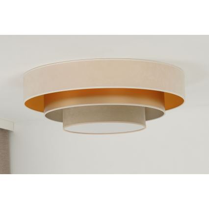 Duolla - Plafoniera LED LUNETA LED/26W/230V diametro 60 cm 4000K color crema/oro/beige