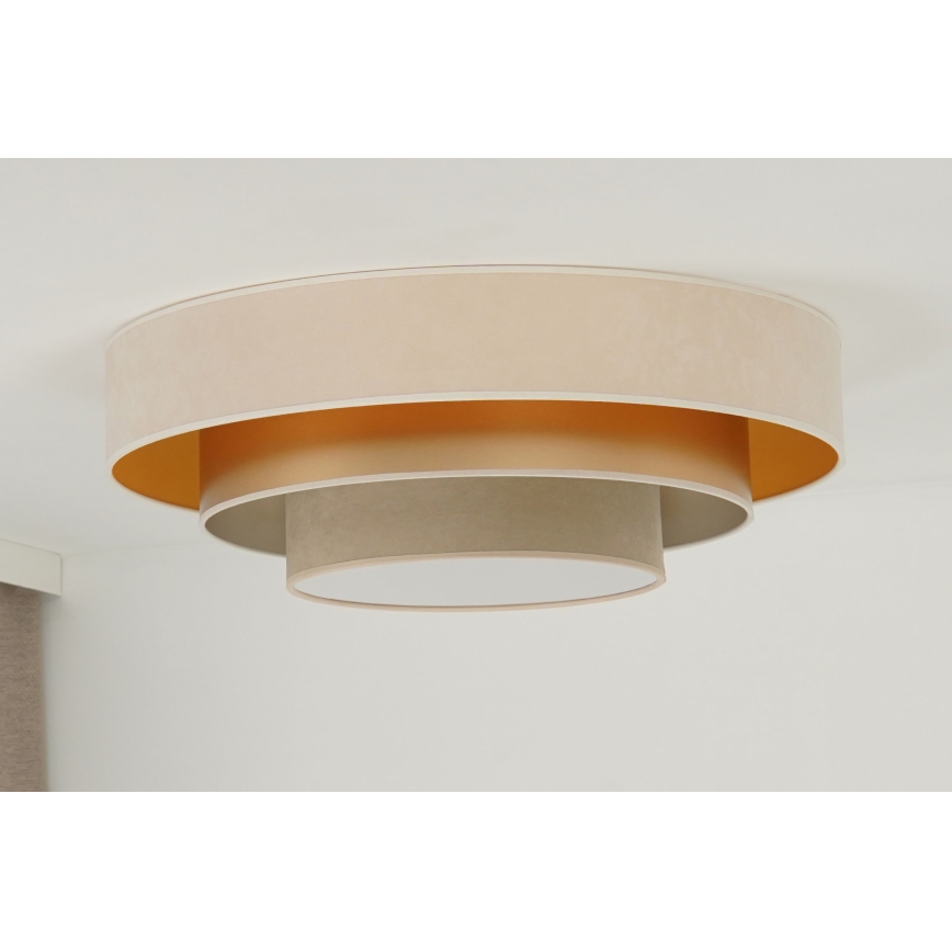 Duolla - Plafoniera LED LUNETA LED/26W/230V diametro 60 cm 4000K color crema/oro/beige