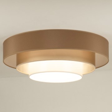 Duolla - Plafoniera LED LUNETA LED/26W/230V diametro 60 cm 4000K marrone/oro/bianco