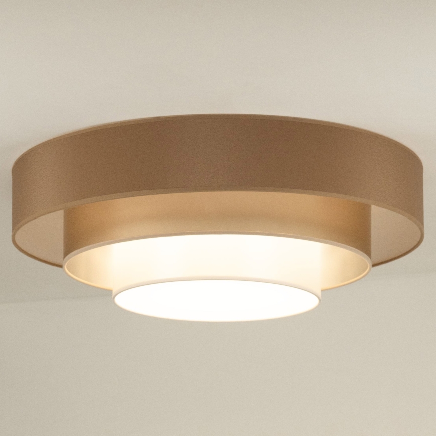 Duolla - Plafoniera LED LUNETA LED/26W/230V diametro 60 cm 4000K marrone/oro/bianco
