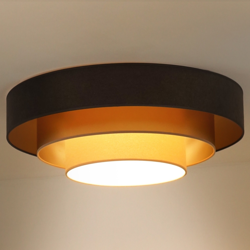 Duolla - Plafoniera LED LUNETA LED/26W/230V diametro 60 cm 4000K marrone/oro/color crema