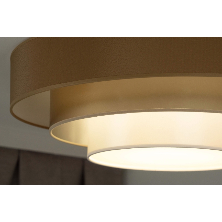 Duolla - Plafoniera LED LUNETA LED/26W/230V diametro 60 cm 4000K marrone/oro/bianco