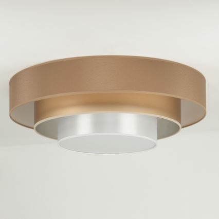 Duolla - Plafoniera LED LUNETA LED/26W/230V diametro 60 cm 4000K marrone/oro/bianco