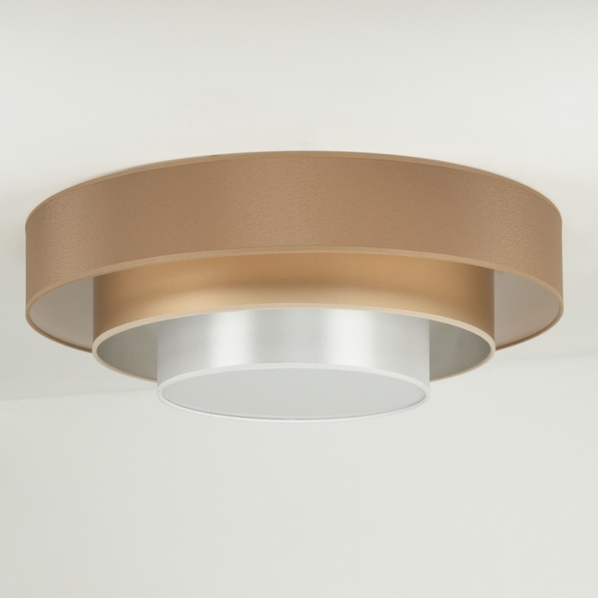 Duolla - Plafoniera LED LUNETA LED/26W/230V diametro 60 cm 4000K marrone/oro/bianco