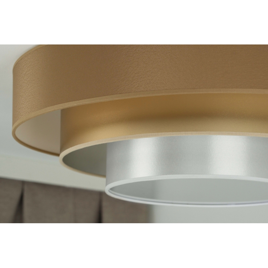 Duolla - Plafoniera LED LUNETA LED/26W/230V diametro 60 cm 4000K marrone/oro/bianco