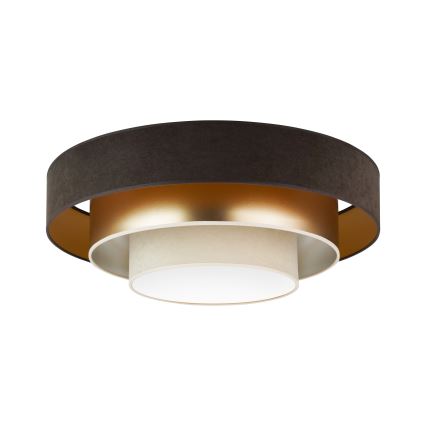 Duolla - Plafoniera LED LUNETA LED/26W/230V diametro 60 cm 4000K marrone/oro/color crema