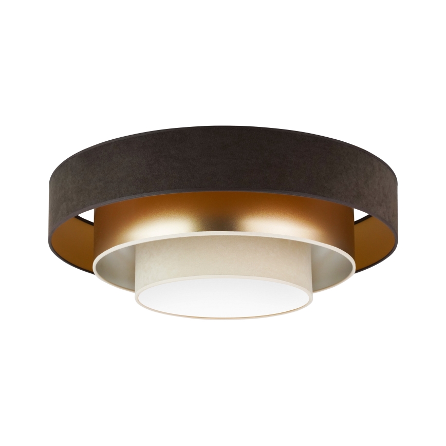 Duolla - Plafoniera LED LUNETA LED/26W/230V diametro 60 cm 4000K marrone/oro/color crema