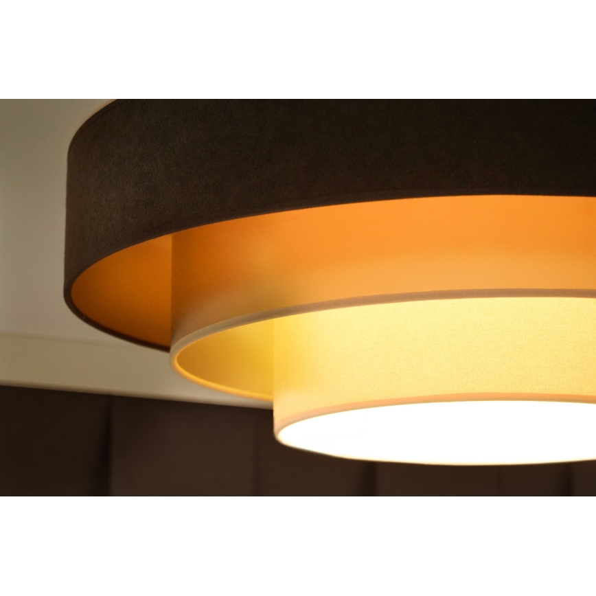 Duolla - Plafoniera LED LUNETA LED/26W/230V diametro 60 cm 4000K marrone/oro/color crema