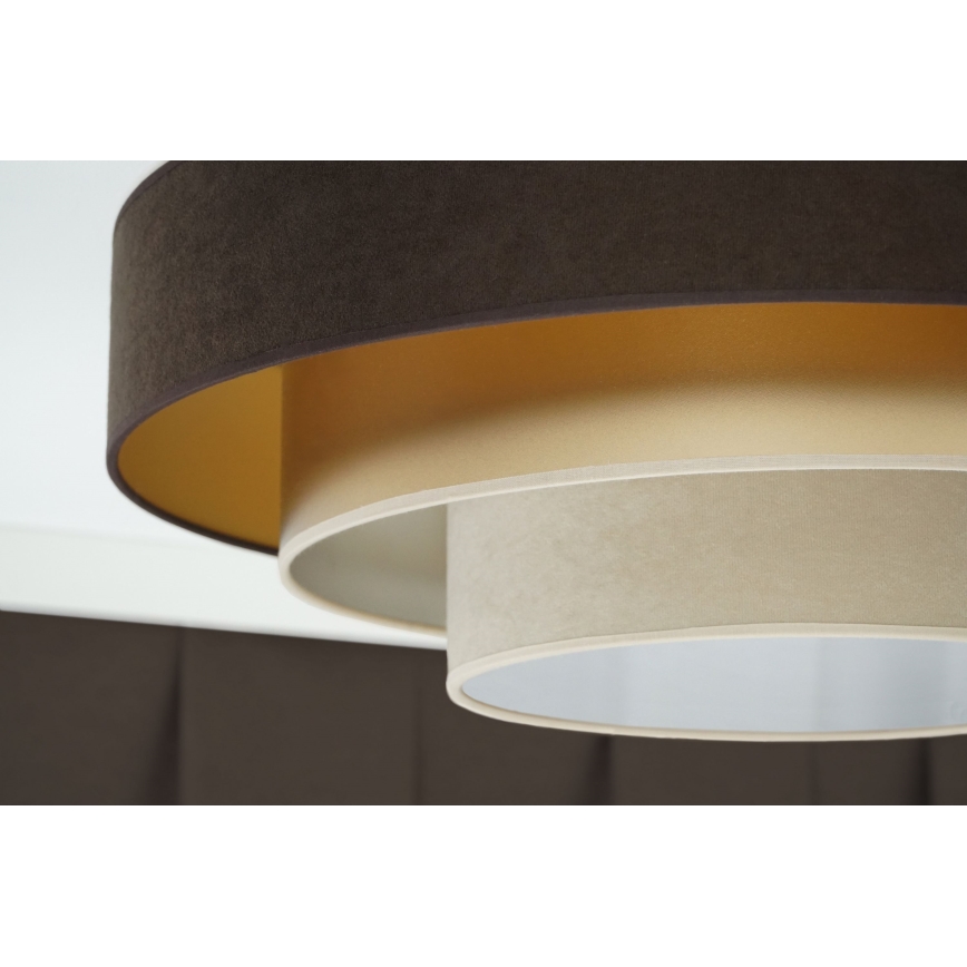 Duolla - Plafoniera LED LUNETA LED/26W/230V diametro 60 cm 4000K marrone/oro/color crema