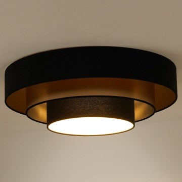 Duolla - Plafoniera LED LUNETA LED/26W/230V diametro 60 cm 4000K nero/oro