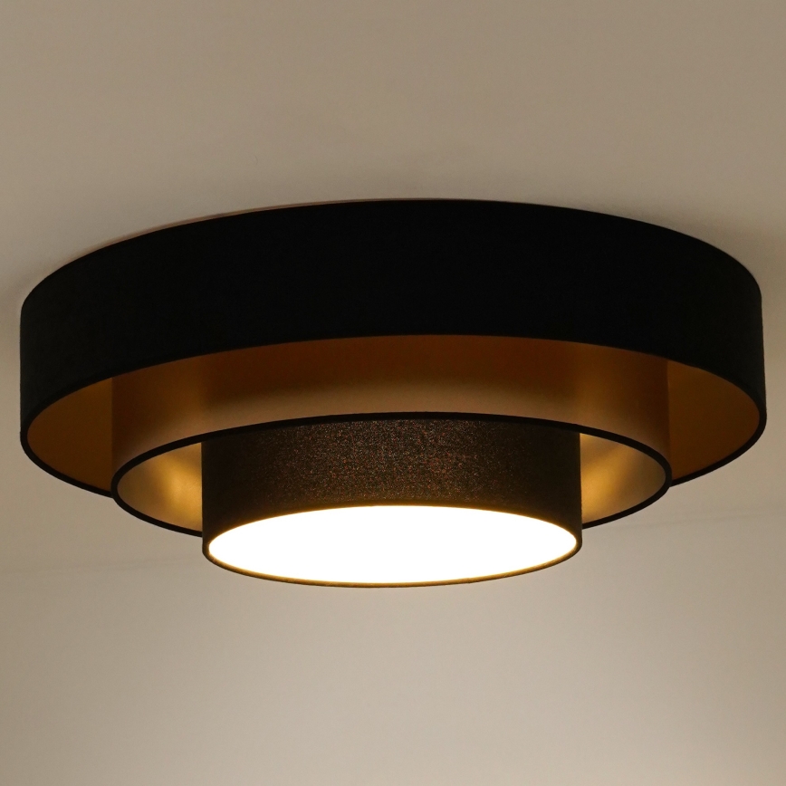 Duolla - Plafoniera LED LUNETA LED/26W/230V diametro 60 cm 4000K nero/oro