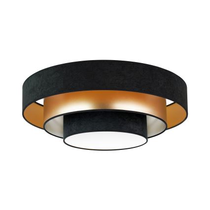 Duolla - Plafoniera LED LUNETA LED/26W/230V diametro 60 cm 4000K nero/oro