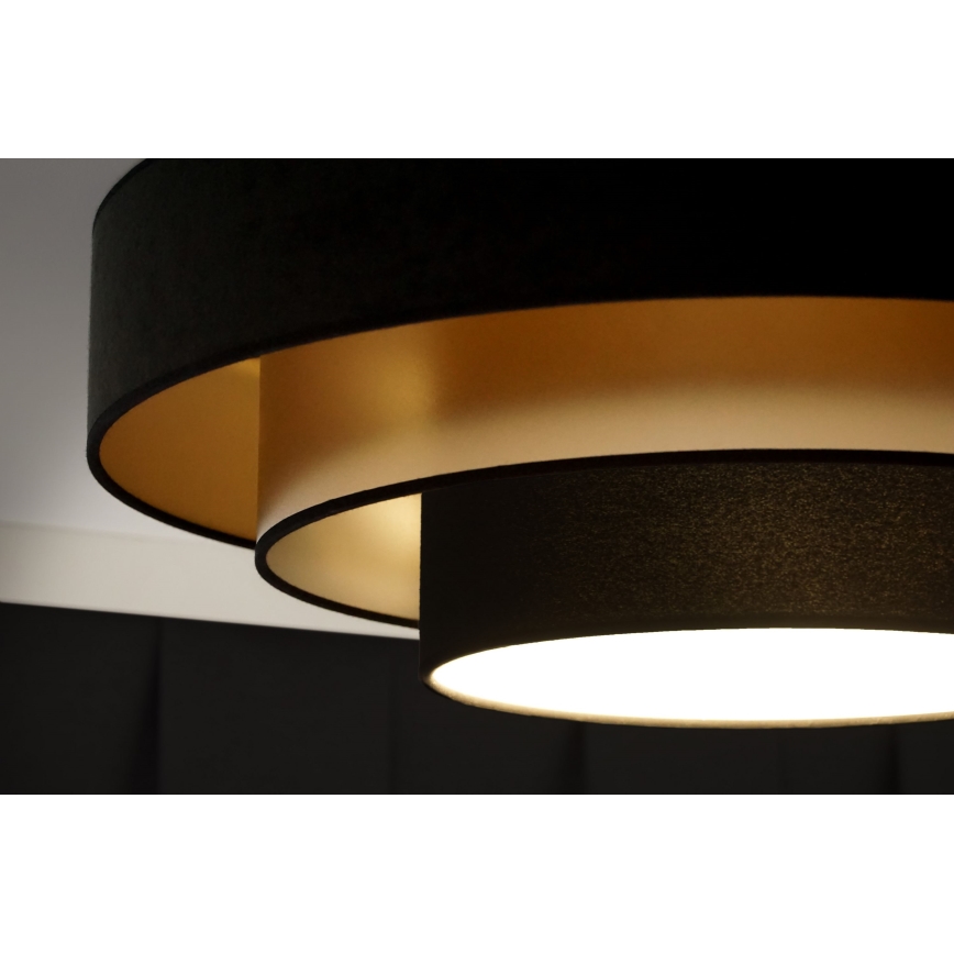 Duolla - Plafoniera LED LUNETA LED/26W/230V diametro 60 cm 4000K nero/oro