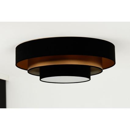 Duolla - Plafoniera LED LUNETA LED/26W/230V diametro 60 cm 4000K nero/oro