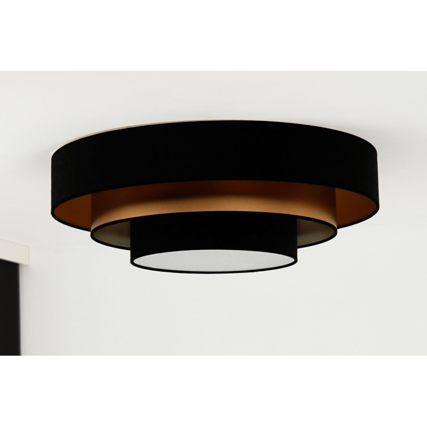 Duolla - Plafoniera LED LUNETA LED/26W/230V diametro 60 cm 4000K nero/oro