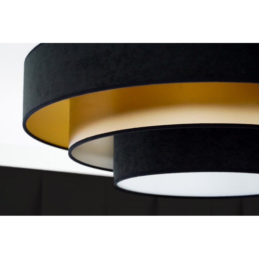 Duolla - Plafoniera LED LUNETA LED/26W/230V diametro 60 cm 4000K nero/oro