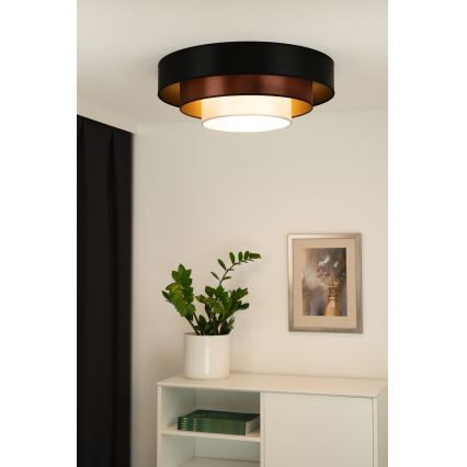 Duolla - Plafoniera LED LUNETA LED/26W/230V diametro 60 cm 4000K nero/rame/bianco