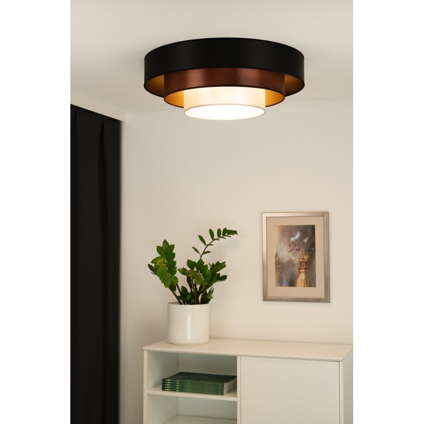 Duolla - Plafoniera LED LUNETA LED/26W/230V diametro 60 cm 4000K nero/rame/bianco