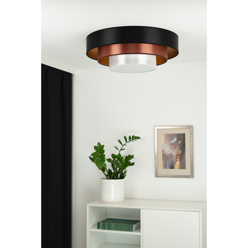 Duolla - Plafoniera LED LUNETA LED/26W/230V diametro 60 cm 4000K nero/rame/bianco