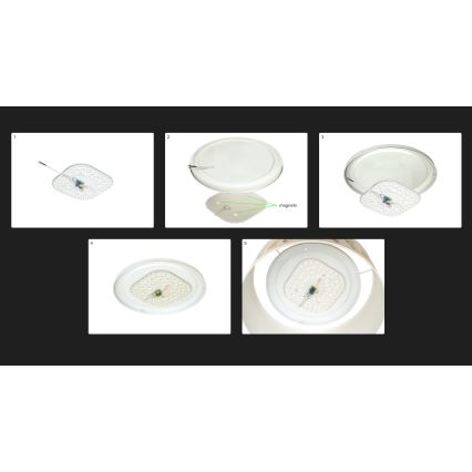 Duolla - Plafoniera LED LUNETA LED/26W/230V diametro 60 cm 4000K nero/rame/bianco