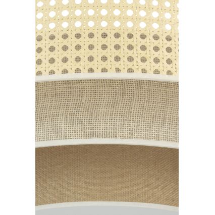 Duolla - Plafoniera LED LUNETA LED/26W/230V diametro 60 cm 4000K rattan/beige/marrone