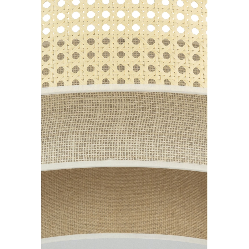 Duolla - Plafoniera LED LUNETA LED/26W/230V diametro 60 cm 4000K rattan/beige/marrone