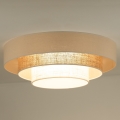 Duolla - Plafoniera LED LUNETA LED/26W/230V diametro 60 cm 4000K rattan/beige/marrone
