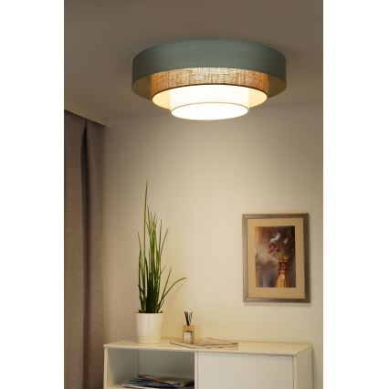 Duolla - Plafoniera LED LUNETA LED/26W/230V diametro 60 cm 4000K turchese/beige/color crema