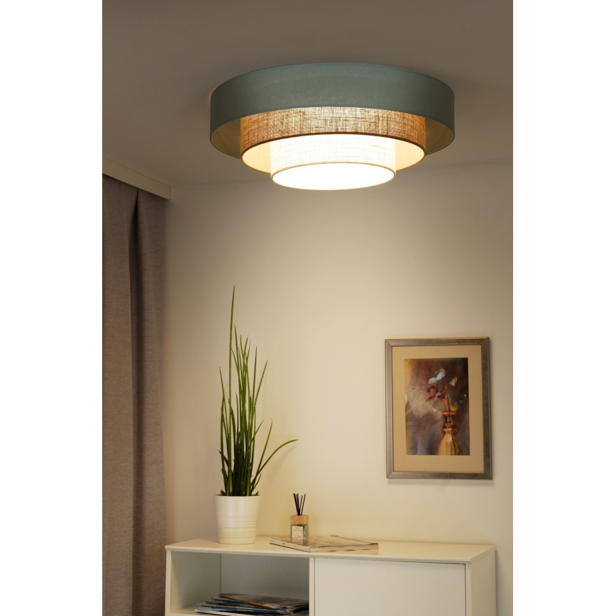 Duolla - Plafoniera LED LUNETA LED/26W/230V diametro 60 cm 4000K turchese/beige/color crema