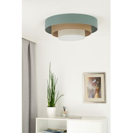 Duolla - Plafoniera LED LUNETA LED/26W/230V diametro 60 cm 4000K turchese/beige/color crema