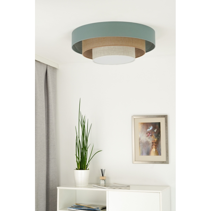Duolla - Plafoniera LED LUNETA LED/26W/230V diametro 60 cm 4000K turchese/beige/color crema
