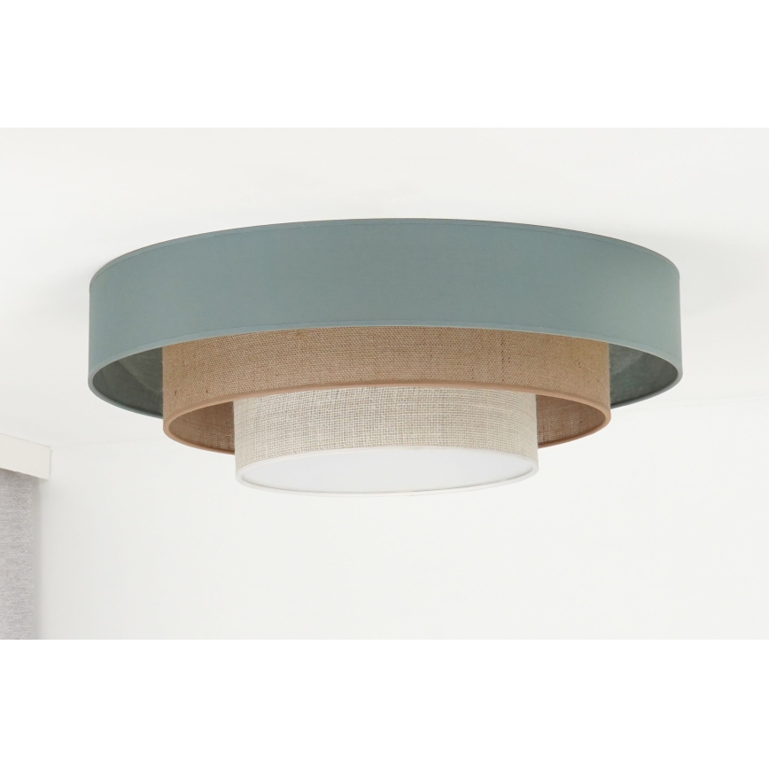 Duolla - Plafoniera LED LUNETA LED/26W/230V diametro 60 cm 4000K turchese/beige/color crema