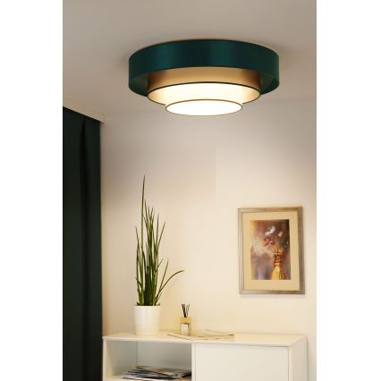 Duolla - Plafoniera LED LUNETA LED/26W/230V diametro 60 cm 4000K verde/oro/bianco