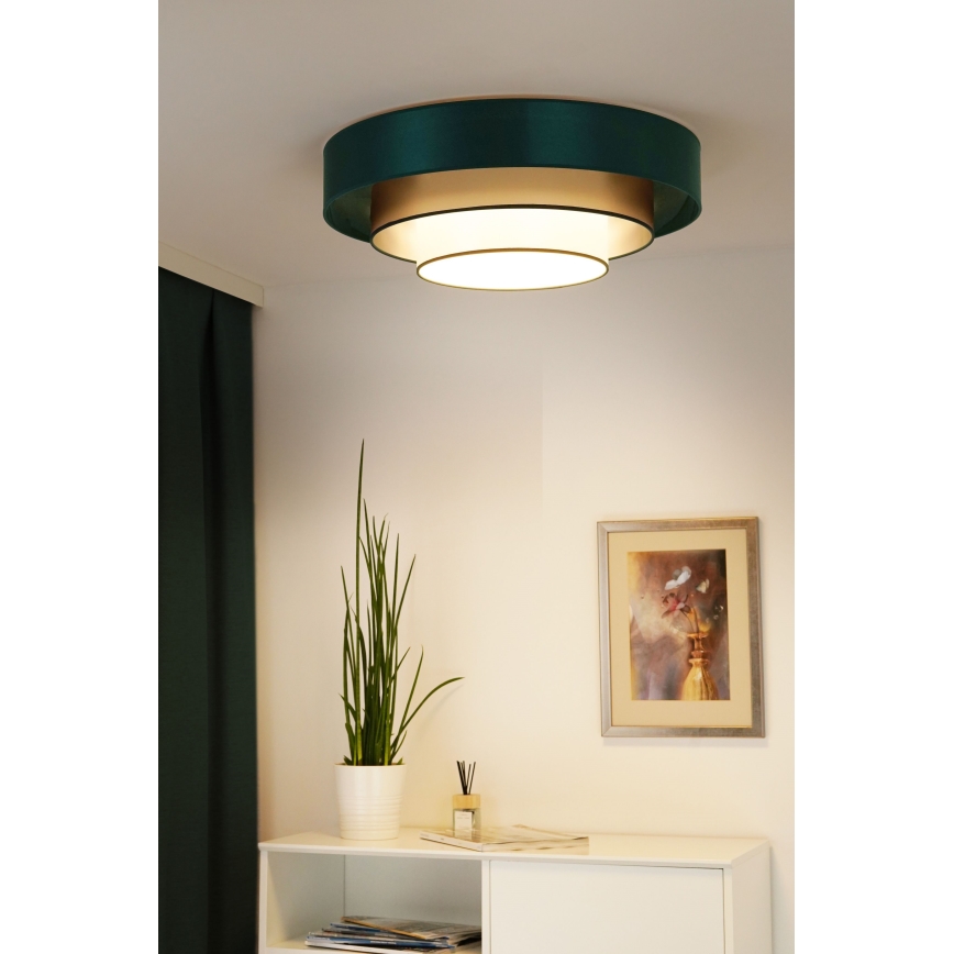 Duolla - Plafoniera LED LUNETA LED/26W/230V diametro 60 cm 4000K verde/oro/bianco