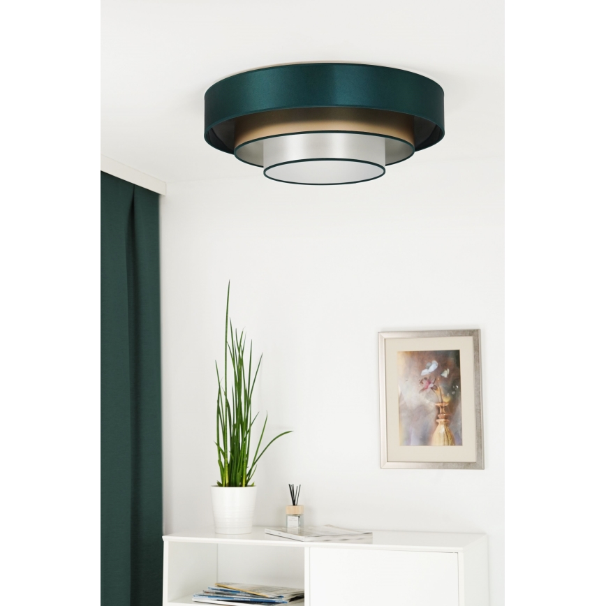 Duolla - Plafoniera LED LUNETA LED/26W/230V diametro 60 cm 4000K verde/oro/bianco