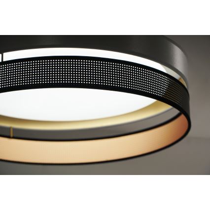 Duolla - Plafoniera LED ROLLER DUO SHINY LED/24W/230V diametro 45 cm argento/nero