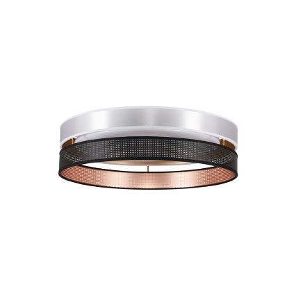 Duolla - Plafoniera LED ROLLER DUO SHINY LED/24W/230V diametro 45 cm argento/nero