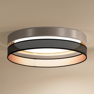 Duolla - Plafoniera LED ROLLER DUO SHINY LED/24W/230V diametro 45 cm argento/nero