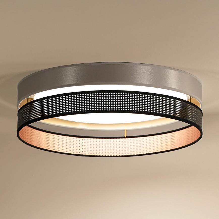 Duolla - Plafoniera LED ROLLER DUO SHINY LED/24W/230V diametro 45 cm argento/nero