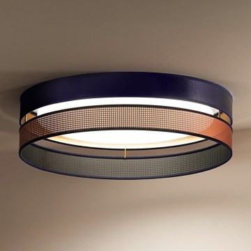 Duolla - Plafoniera LED ROLLER DUO SHINY LED/24W/230V diametro 45 cm blu/rame