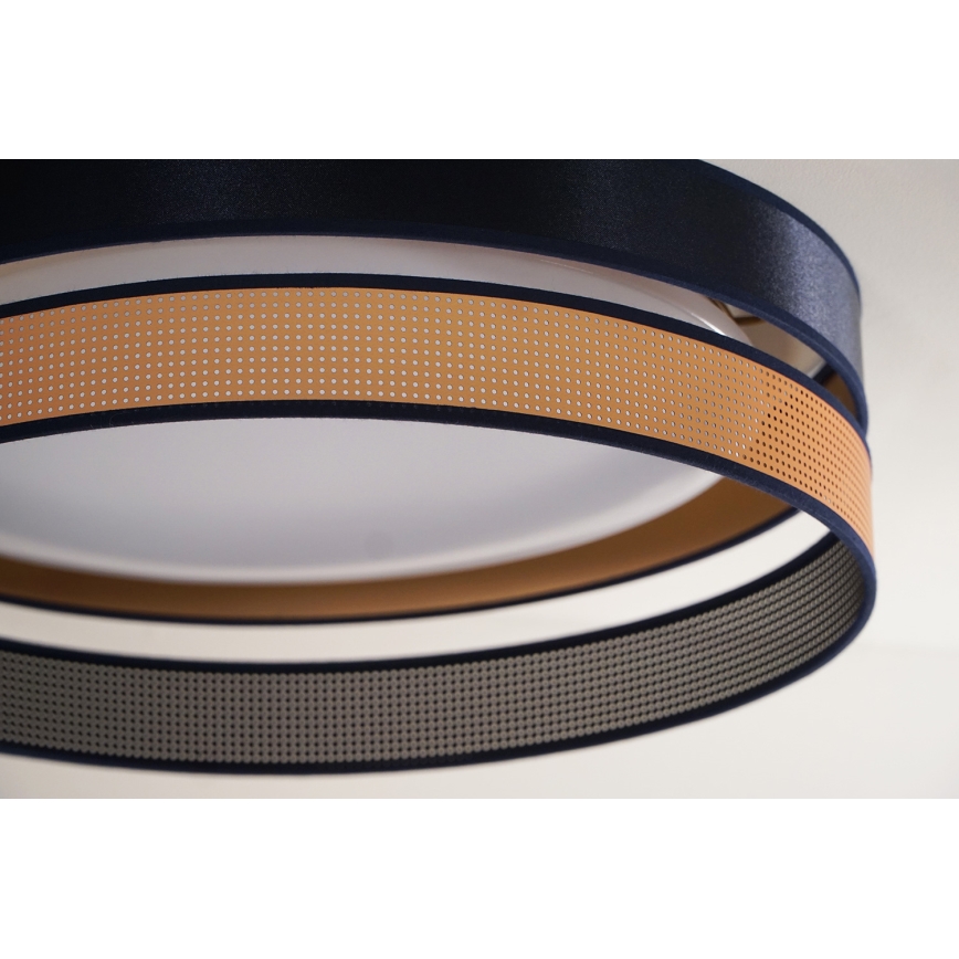 Duolla - Plafoniera LED ROLLER DUO SHINY LED/24W/230V diametro 45 cm blu/rame