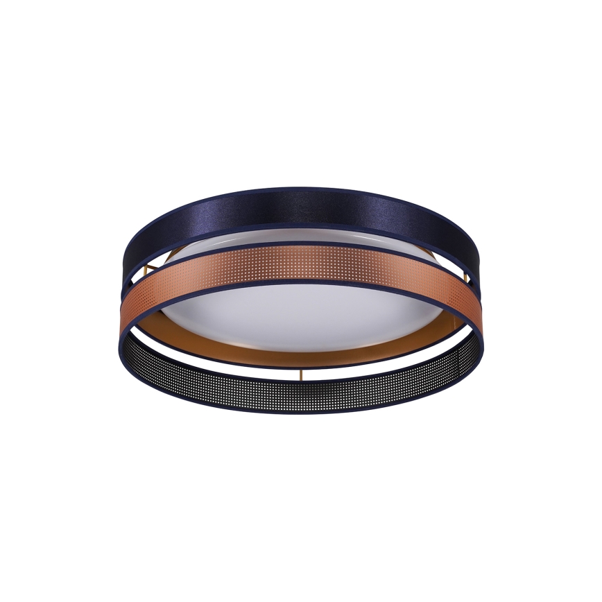 Duolla - Plafoniera LED ROLLER DUO SHINY LED/24W/230V diametro 45 cm blu/rame