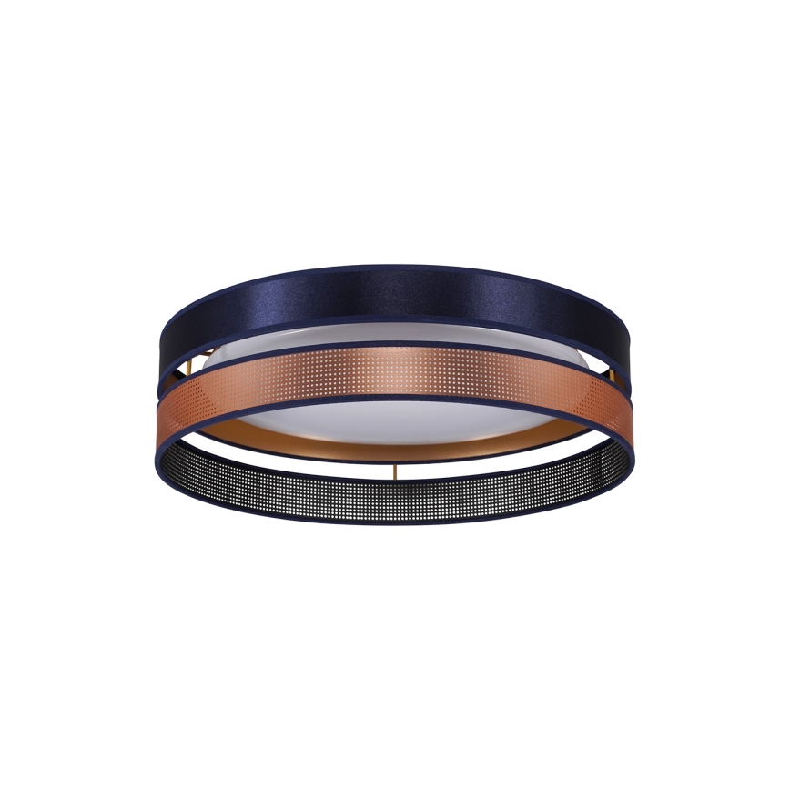 Duolla - Plafoniera LED ROLLER DUO SHINY LED/24W/230V diametro 45 cm blu/rame