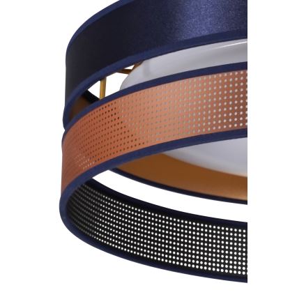 Duolla - Plafoniera LED ROLLER DUO SHINY LED/24W/230V diametro 45 cm blu/rame