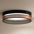 Duolla - Plafoniera LED ROLLER DUO SHINY LED/24W/230V diametro 45 cm nero/rame