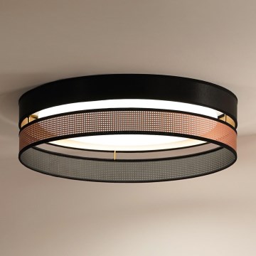 Duolla - Plafoniera LED ROLLER DUO SHINY LED/24W/230V diametro 45 cm nero/rame