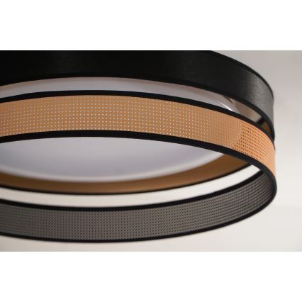 Duolla - Plafoniera LED ROLLER DUO SHINY LED/24W/230V diametro 45 cm nero/rame