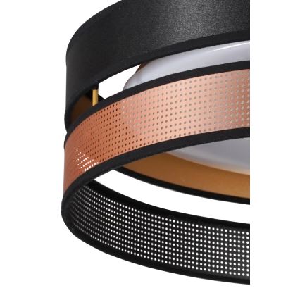 Duolla - Plafoniera LED ROLLER DUO SHINY LED/24W/230V diametro 45 cm nero/rame