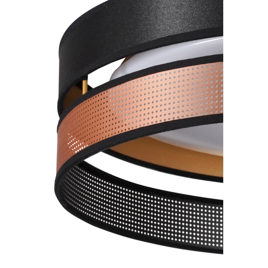 Duolla - Plafoniera LED ROLLER DUO SHINY LED/24W/230V diametro 45 cm nero/rame